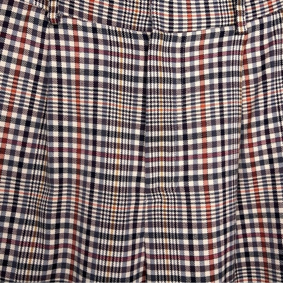 Medium Forever 21 Plaid Pants Wide Leg Black White Academia Belt Loops - Picture 8 of 12